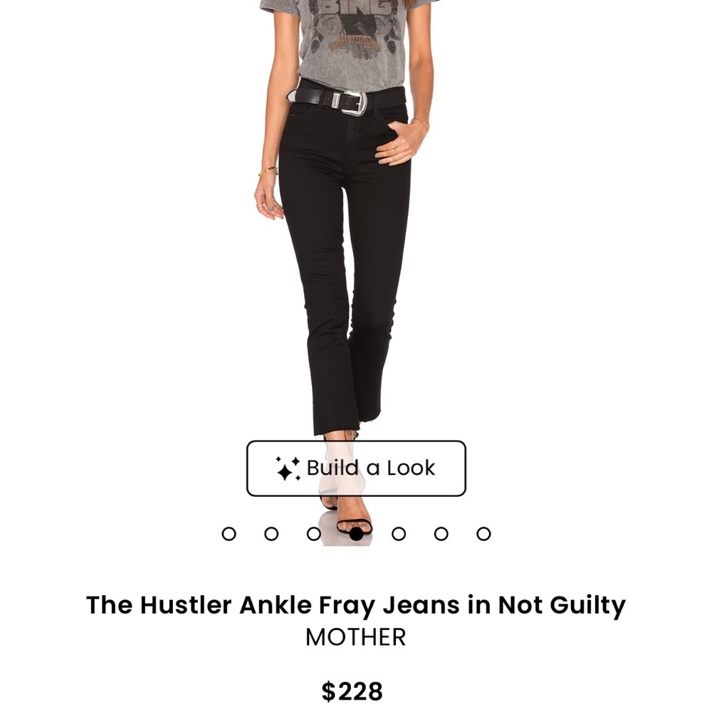 MOTHER Black Ankle Jeans